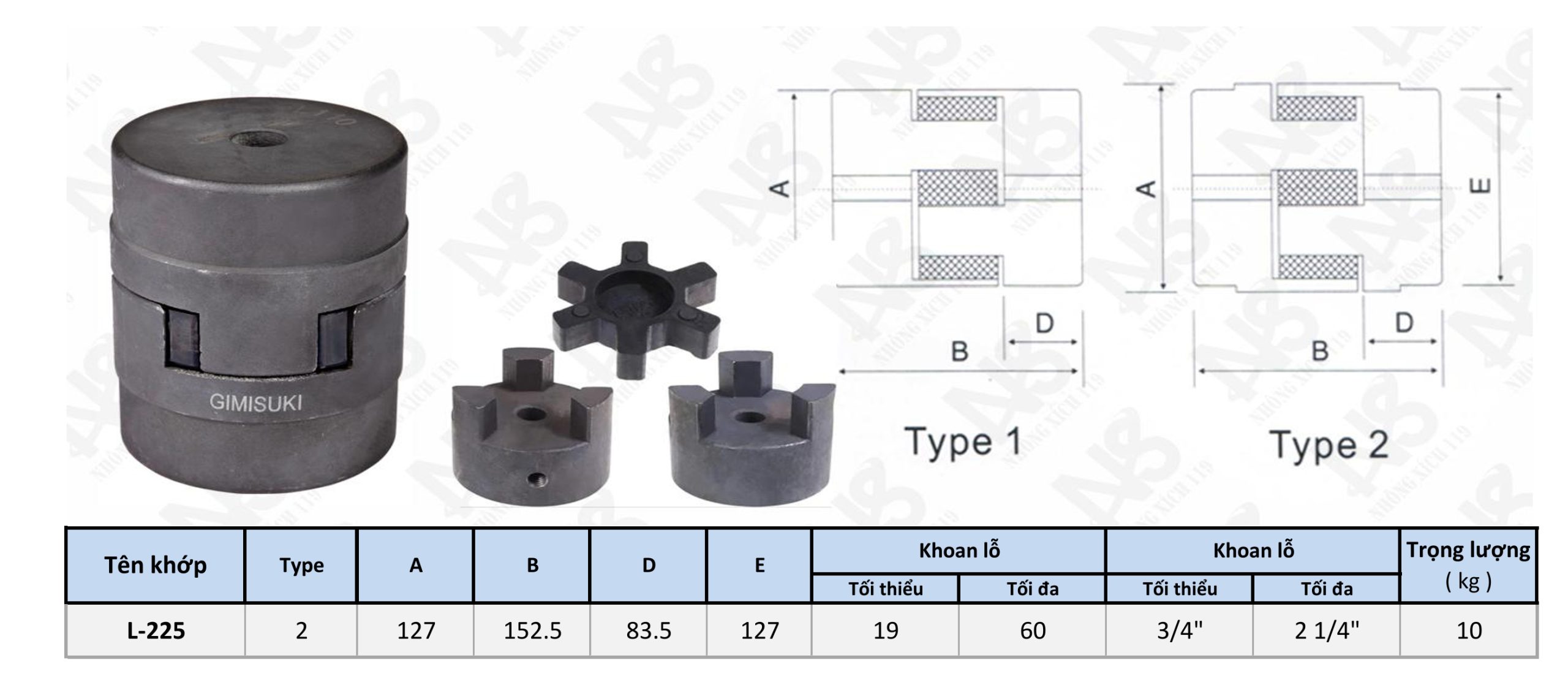 Coupling L 225 scaled - Khớp Cao Su L-225